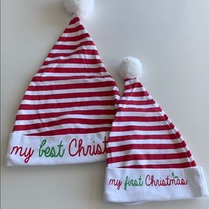 Two Piece First Christmas/Best Christmas Hat Set